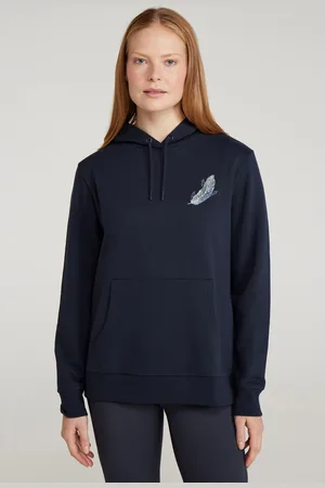 Mountain Warehouse Damska bluza z kapturem i nadrukiem — ptasie pióro