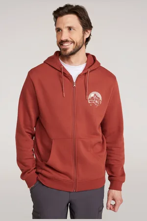Mountain Warehouse Adventure — męska bluza z kapturem i grafiką góry zapinana na zamek