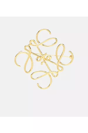 Loewe Gold-plated logo brooch
