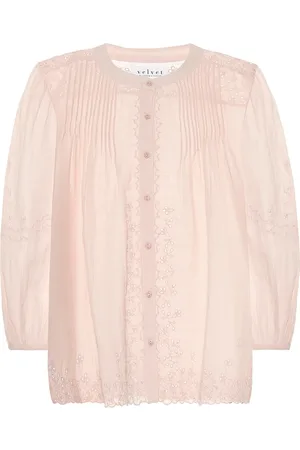 Velvet Catherine cotton-blend blouse
