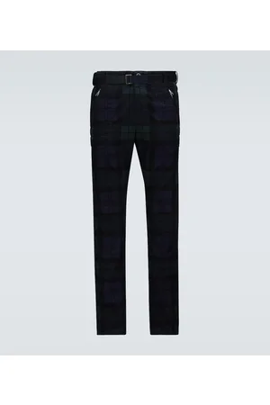 SACAI Checked corduroy slim-fit pants
