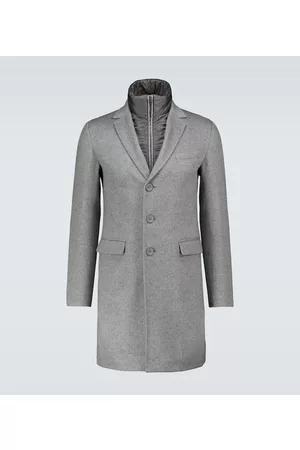 HERNO Layered cashmere overcoat