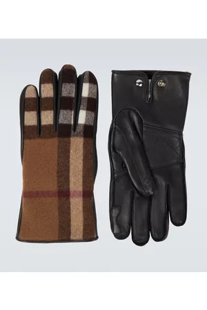 Burberry Leather and wool gloves