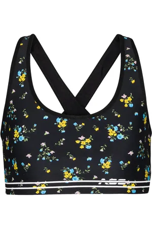 Adam Selman Sport Cross-Back floral sports bra