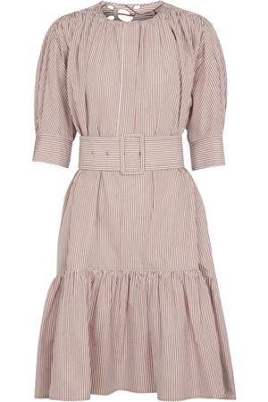 Chloé Kobieta Sukienki midi - Striped cotton midi dress