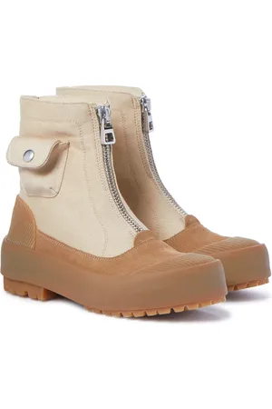J.W.Anderson Duck suede-trimmed ankle boots