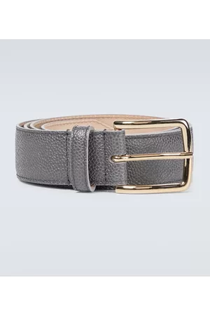 Thom Browne 4-Bar grained leather belt