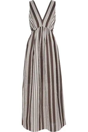 Brunello Cucinelli Exclusive to Mytheresa â Striped cotton and silk maxi dress