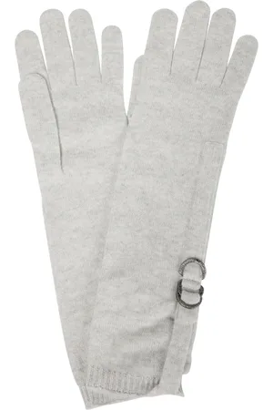 Brunello Cucinelli Embellished cashmere gloves