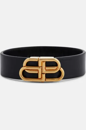 Balenciaga BB leather bracelet