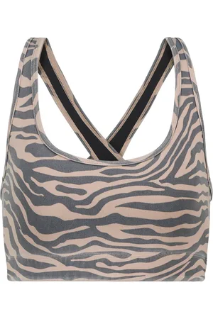Adam Selman Sport Cross-Back zebra-print sports bra