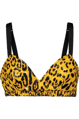 Dolce & Gabbana Leopard-printed faux leather bra