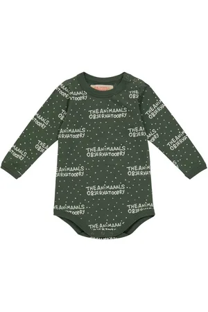 The Animals Observatory Baby Wasp logo cotton bodysuit