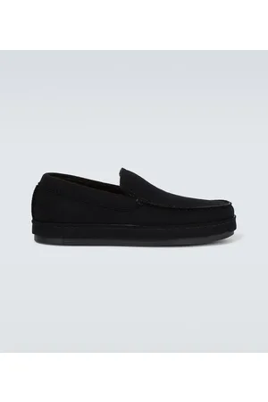 Ermenegildo Zegna Slippers de fieltro y forro de borreguito