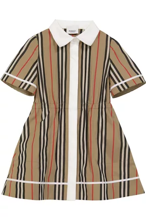 Burberry Vestido Icon Stripe de algodón