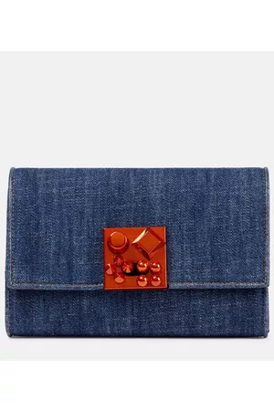 Christian Louboutin Kobieta Skórzany - Carasky denim and leather clutch