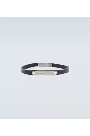 Saint Laurent ID leather bracelet