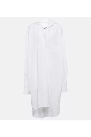Balenciaga Asymmetric cotton shirt dress