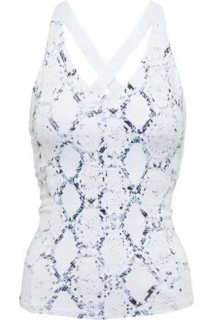 Varley Chapman snake-print tank top