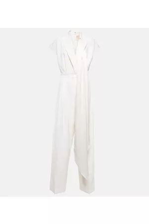 Roksanda Bridal cape-detail wool jumpsuit