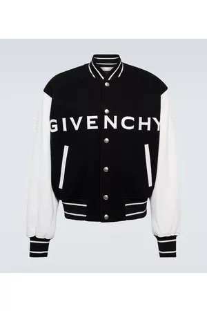Givenchy Wool-blend and leather bomber jacket