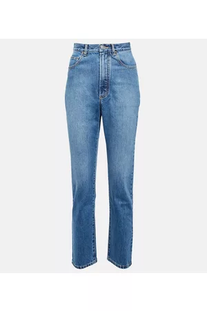 Alaïa High-rise tapered jeans