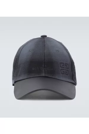 Givenchy Kapelusze - Leather-trimmed baseball cap