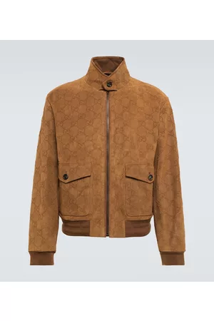 Gucci GG suede bomber jacket