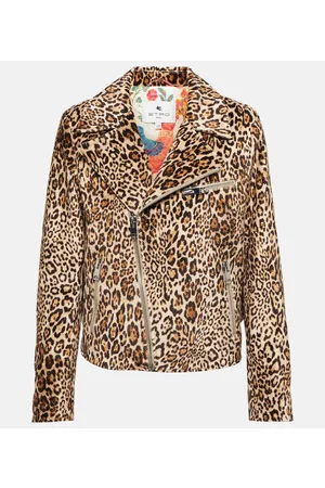 Etro Leopard-print biker jacket
