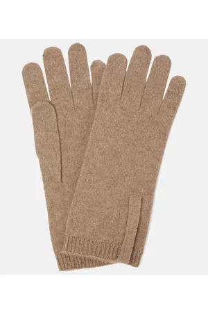 Brunello Cucinelli Kobieta Rękawiczki - Embellished cashmere gloves