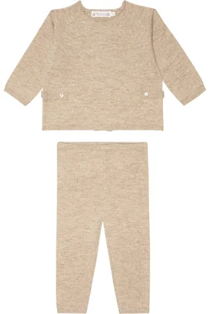 BONPOINT Baby wool sweater and leggings set