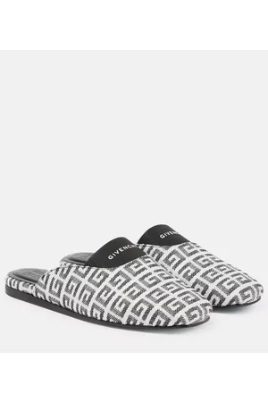 Givenchy Jacquard and leather logo slippers