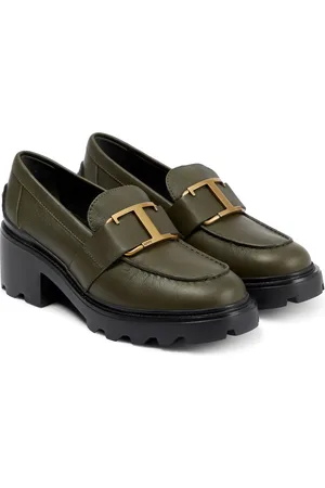 Tod's Kobieta Brogsy i Mokasyny - Gommino leather platform loafers