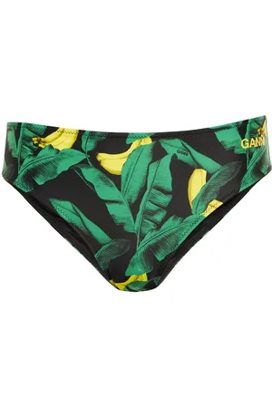 Ganni Printed bikini bottoms