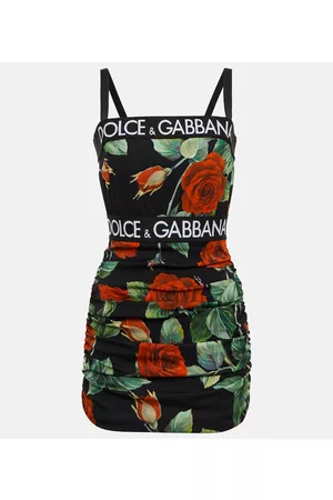 Dolce&Gabbana Floral silk-blend minidress