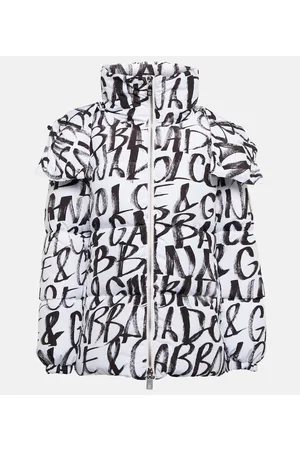Dolce&Gabbana Kobieta Kurtki puchowe - Logo printed nylon puffer jacket