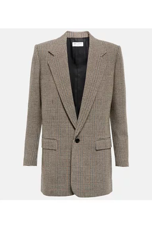 Saint Laurent Checked wool-blend blazer