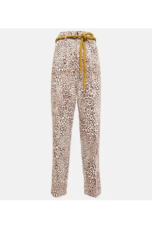 Etro Leopard-print high-rise tapered jeans