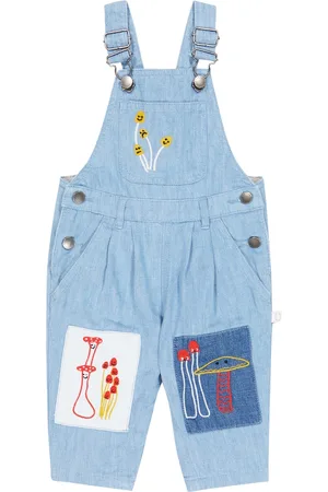 Stella McCartney Baby embroidered denim overalls