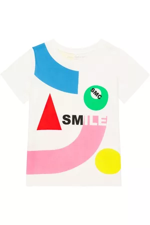 Stella McCartney Dziewczynka Koszule - Logo printed cotton T-shirt