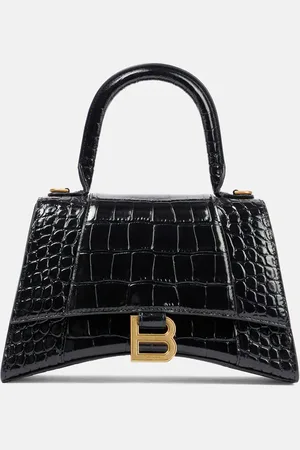 Balenciaga Hourglass XS croc-effect leather crossbody bag