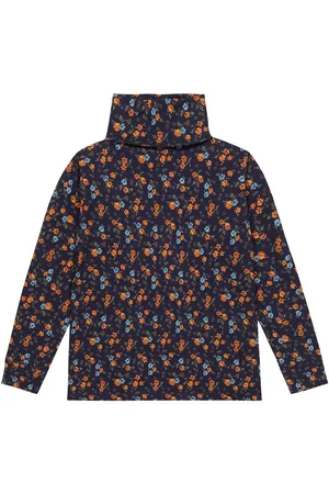 Caramel Pheasant floral cotton turtleneck
