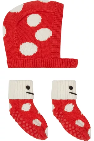 Stella McCartney Kapelusze - Baby cotton and wool hat and socks set