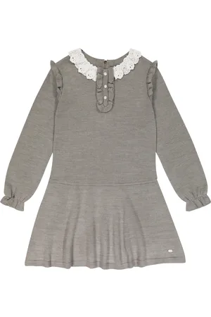 Tartine Et Chocolat Ruffled wool-blend dress
