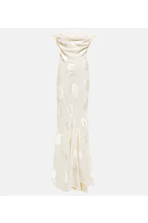Jacquemus Kobieta Sukienki koktajlowe i wieczorowe - La Robe Draggiu appliquÃ©d cotton gown
