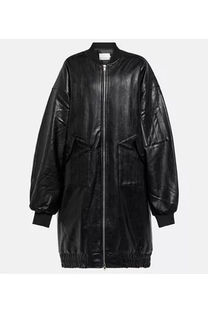 Frankie Shop Oversized faux-leather bomber jacket