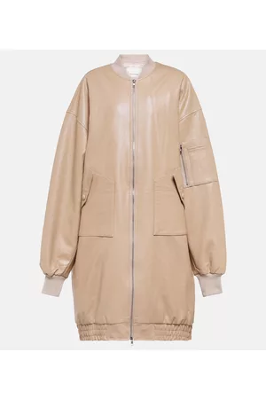 Frankie Shop Oversized faux-leather bomber jacket