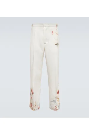 King & Tuckfield Spodnie eleganckie - Tailored floral pants