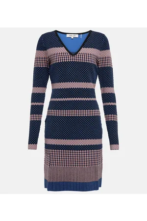 Diane von Furstenberg Long-sleeved knit minidress