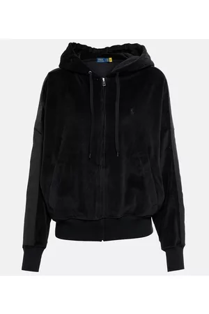 Ralph Lauren Velvet jersey zipped hoodie
